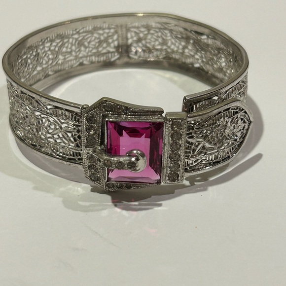 Rare Art Deco Sterling Silver Bracelet - Picture 2 of 5